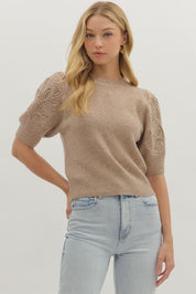 Appliqué Sleeve Detail Top