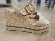 Doheny- 2 Strap wedge with Buckle