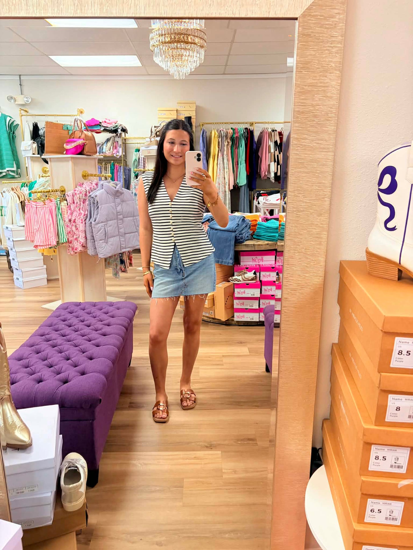 Nautical~ sleeveless striped vest