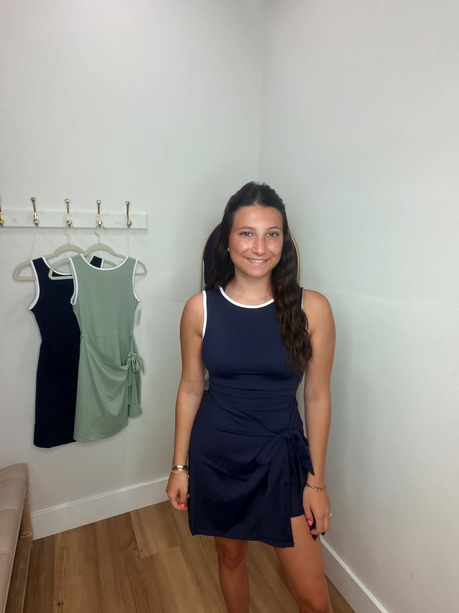 White binding line activewear tennis skorts dress or romper