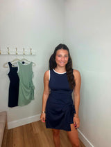 White binding line activewear tennis skorts dress or romper