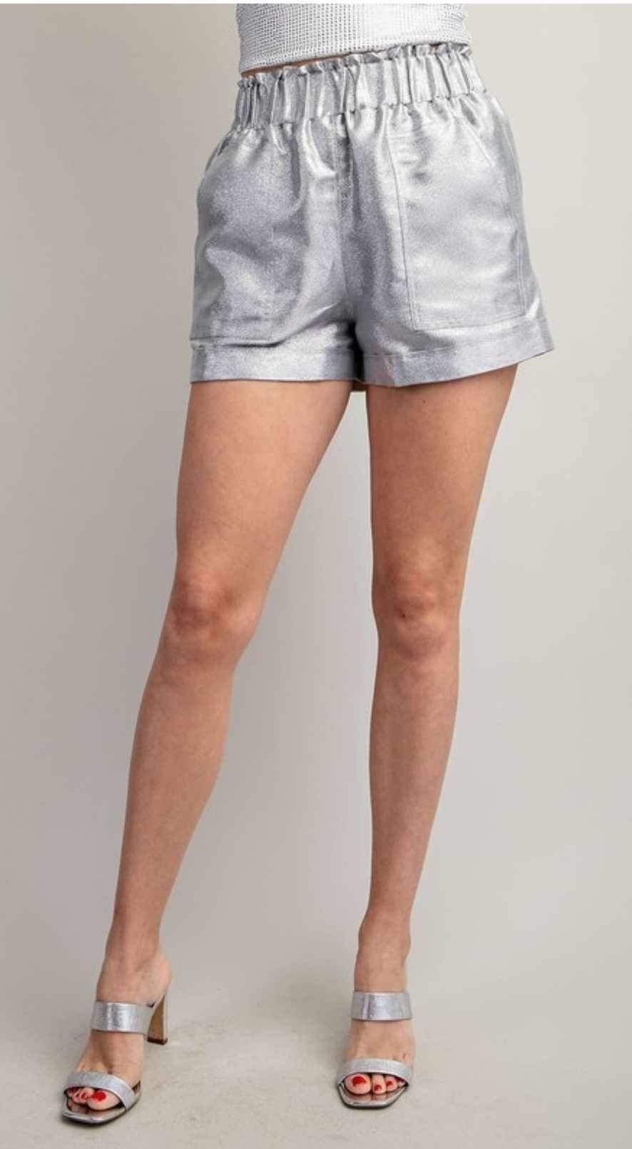 Silver Shimmer Shorts