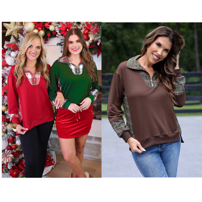 Juniper Plaid Pullover