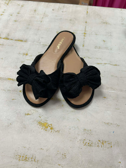 NOTION-Black Bow Sandal