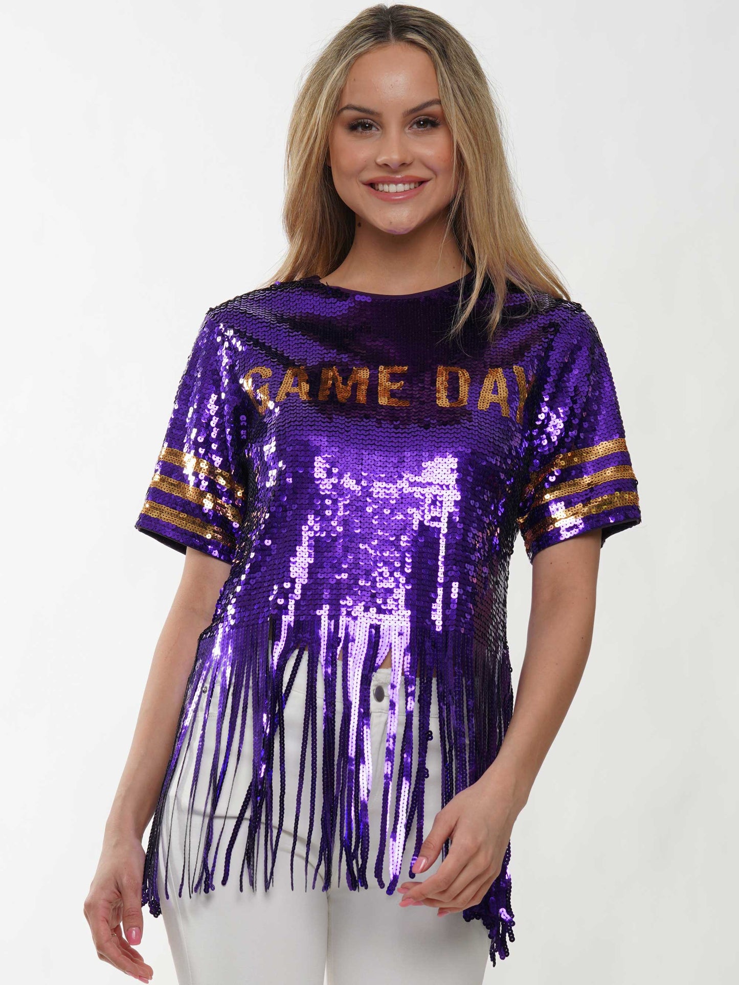 Sequin Gameday Fringe Shirt