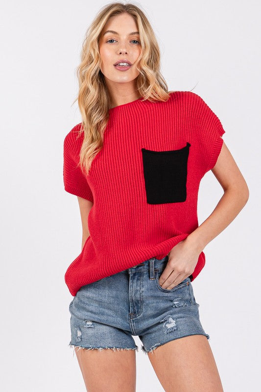 Team Spirit Contrasting Pocket Sweater