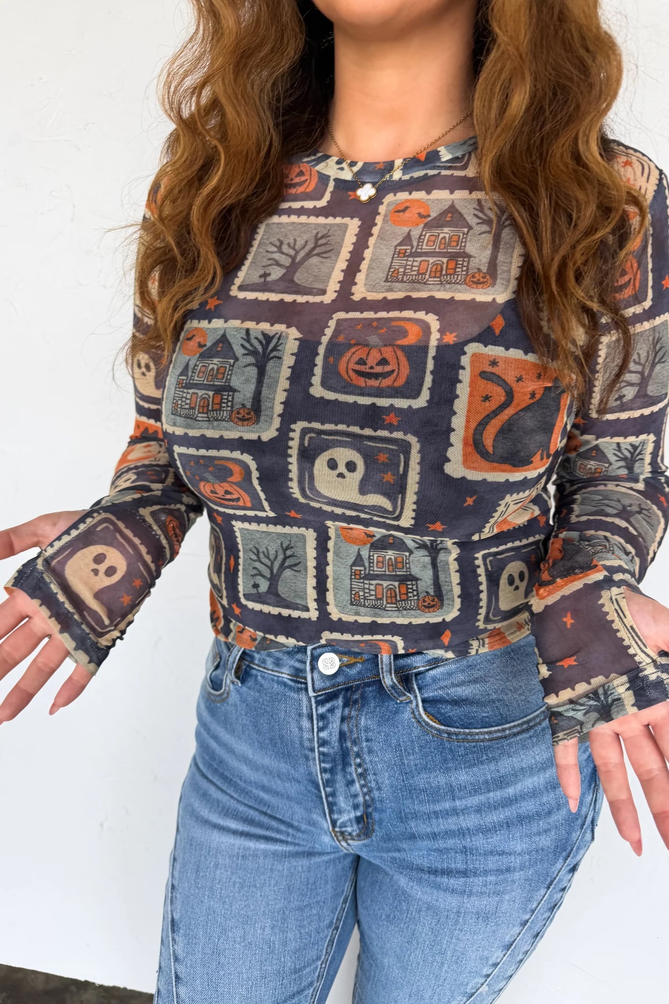 Moon Child Mesh Tops