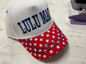 LULU MAC NAVY STITCH/RED BILL CAP