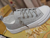 Aman Rhinestone Lace up Tennis