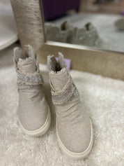 Very G Flora- Natural Distressed Rhinestone High Top- FINAL SALE