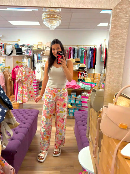 Botanical Petals- Wide Leg Pant