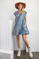 Go With The Flow Denim Dress FINAL SALE