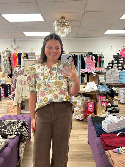 Fall Into Floral Top
