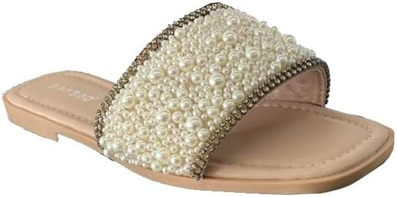 Hint Pearl and Rhinestone Slides - NUDE