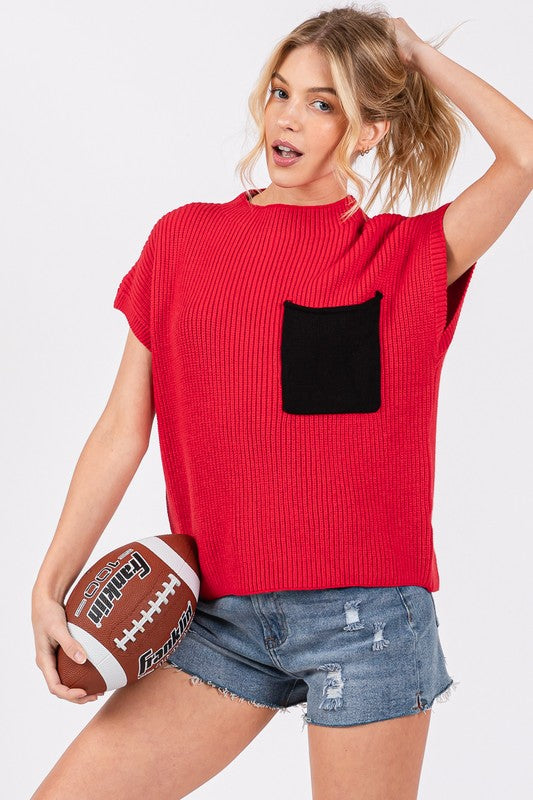 Team Spirit Contrasting Pocket Sweater