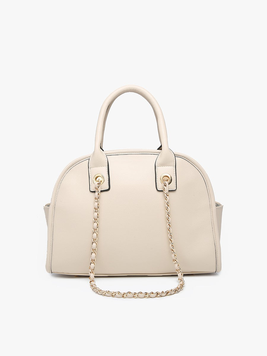 Beth Dome Satchel - Off White