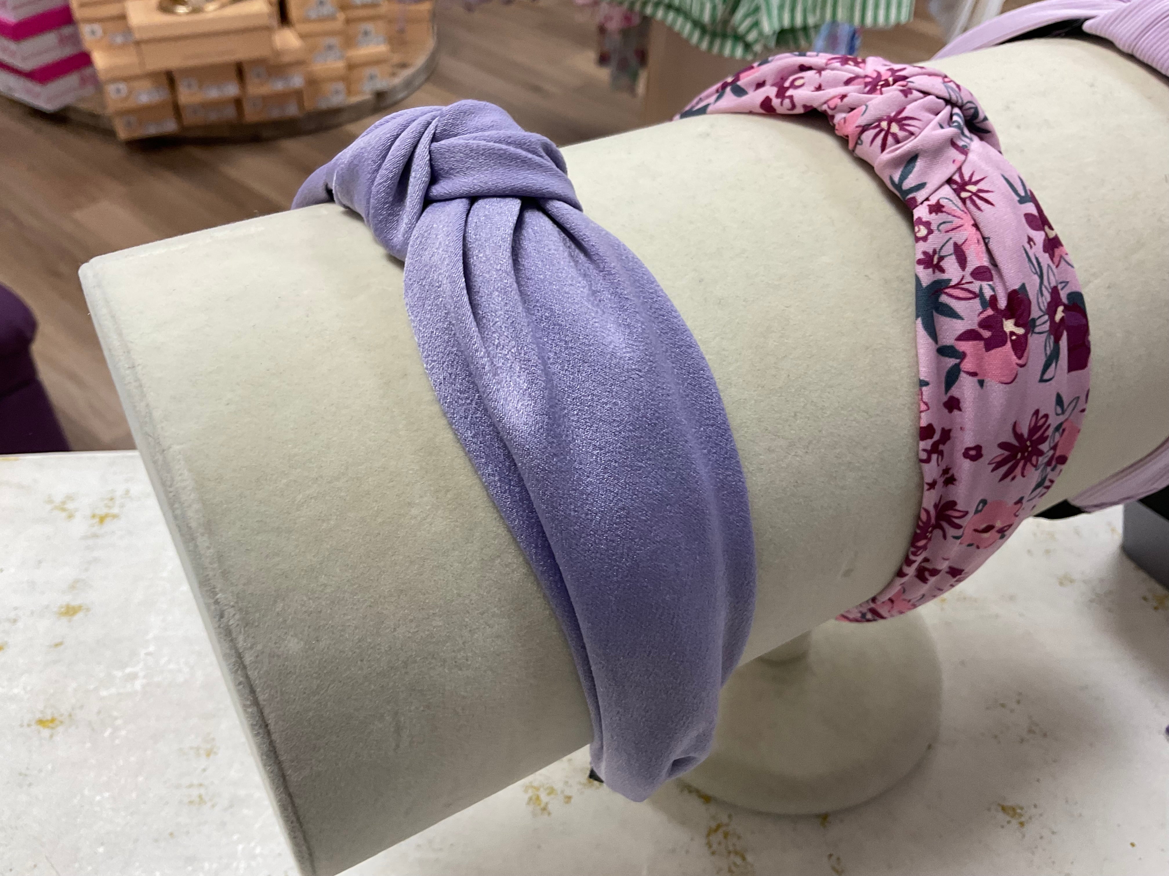 Spring Purples Knotted Headband