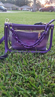 Jessica Vegan Clear Crossbody Bag