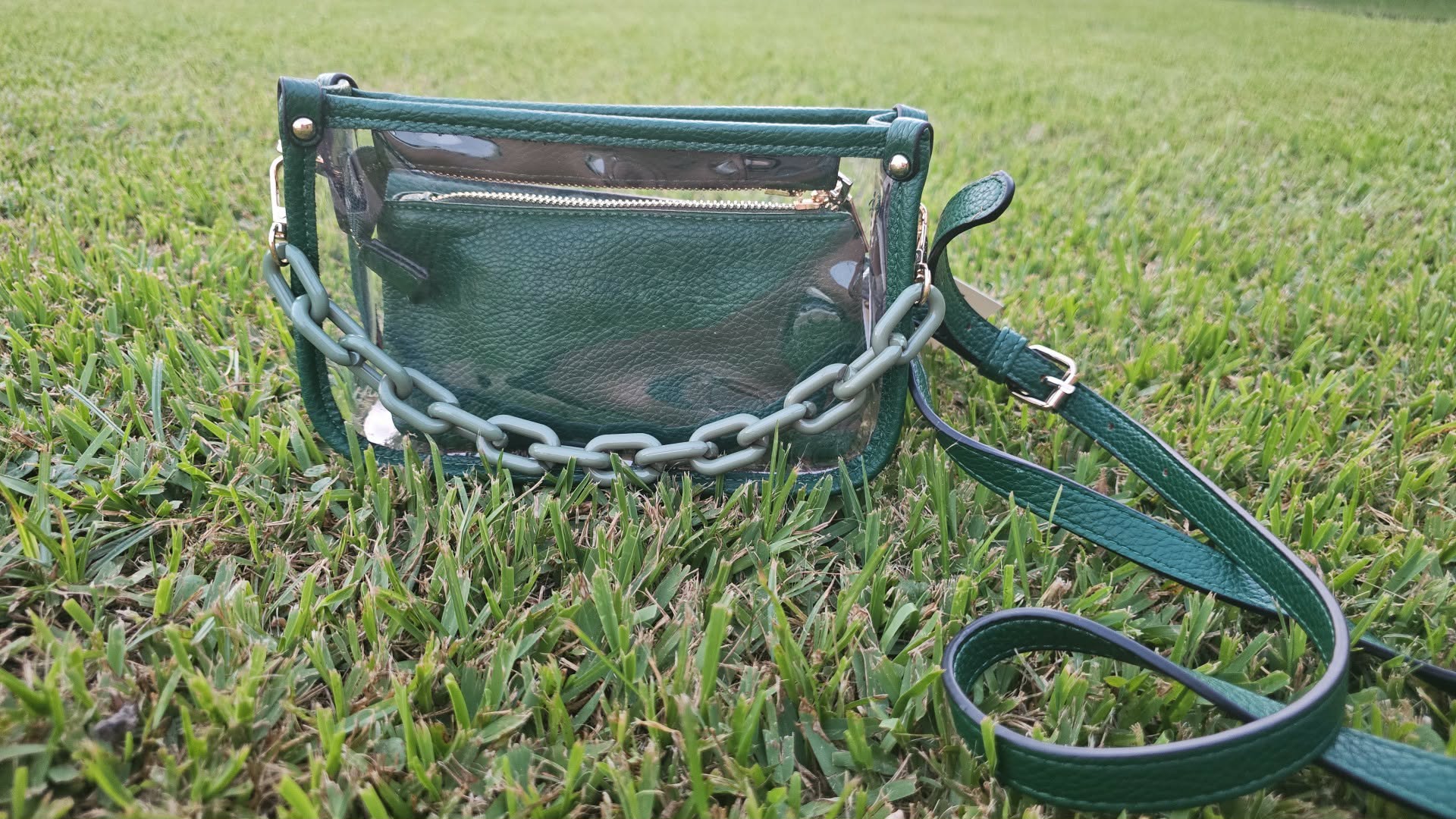 Jessica Vegan Clear Crossbody Bag