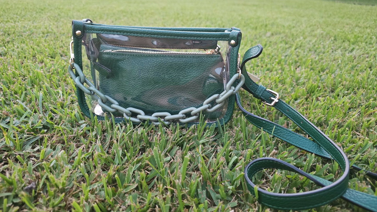 Jessica Vegan Clear Crossbody Bag