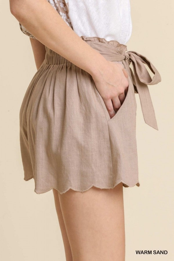 Simple Linen Shorts - Sand