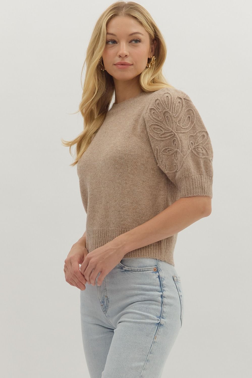 Appliqué Sleeve Detail Top