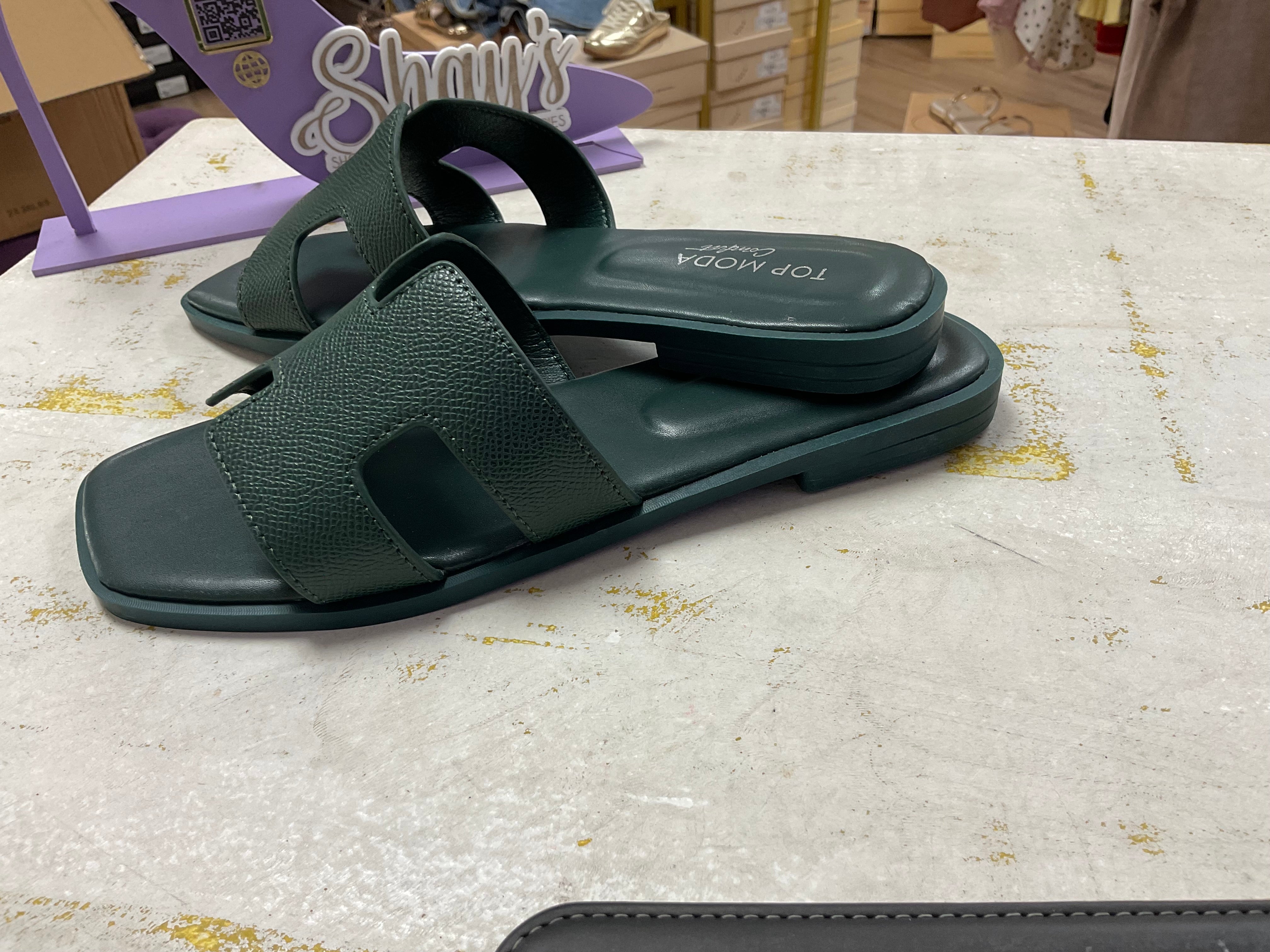 Vesta Emerald Sandals