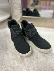 Very G Flora- Black Distressed Rhinestone High Top-FINAL SALE