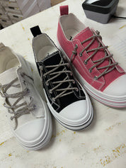 Aman Rhinestone Lace up Tennis