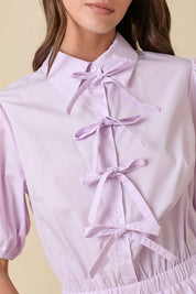 On A Cloud Bow Detail Romper