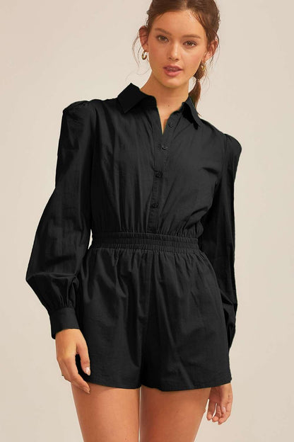 Go Easy Romper - BLACK