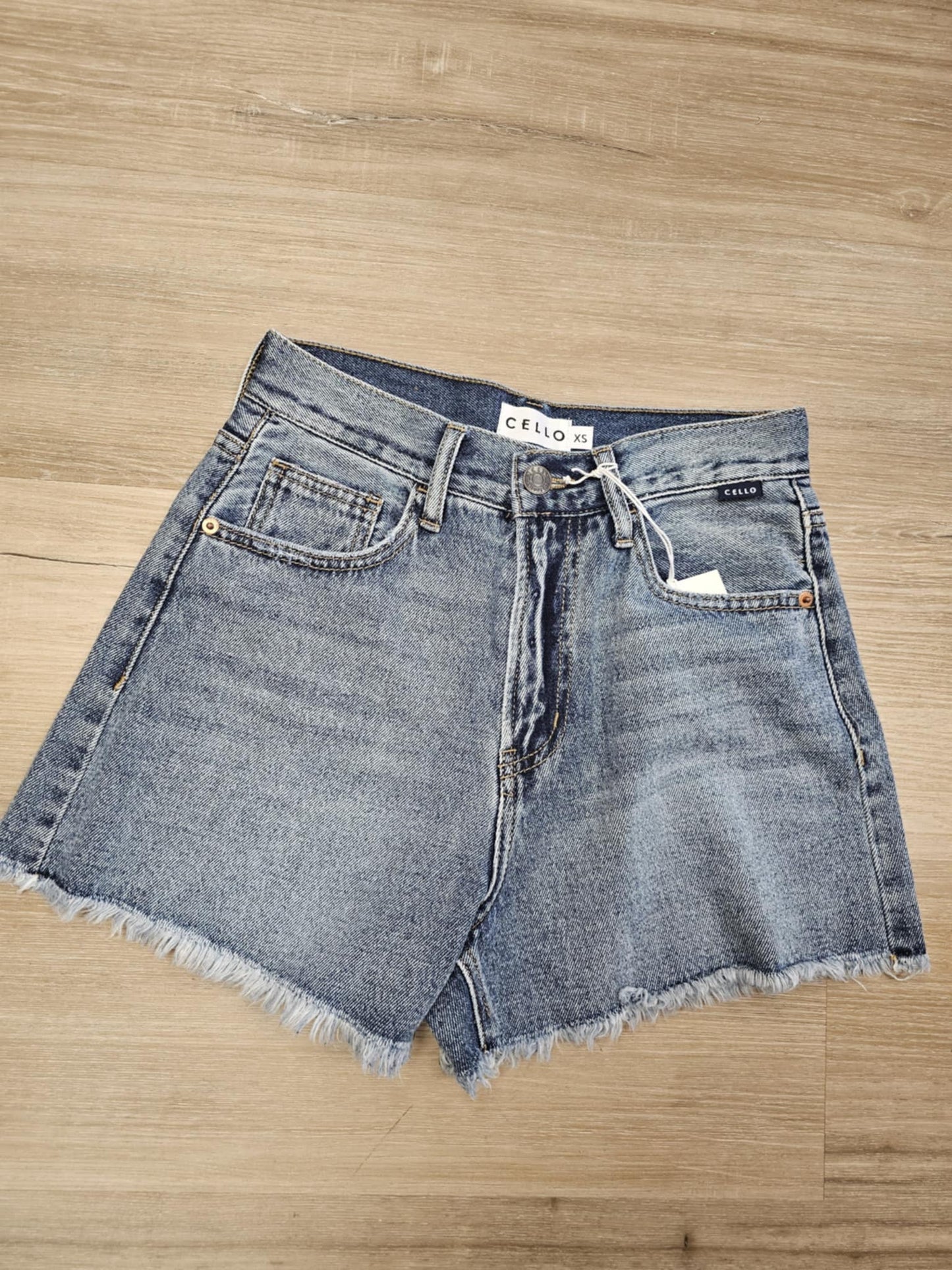 Cello Frayed Hem Jean Short