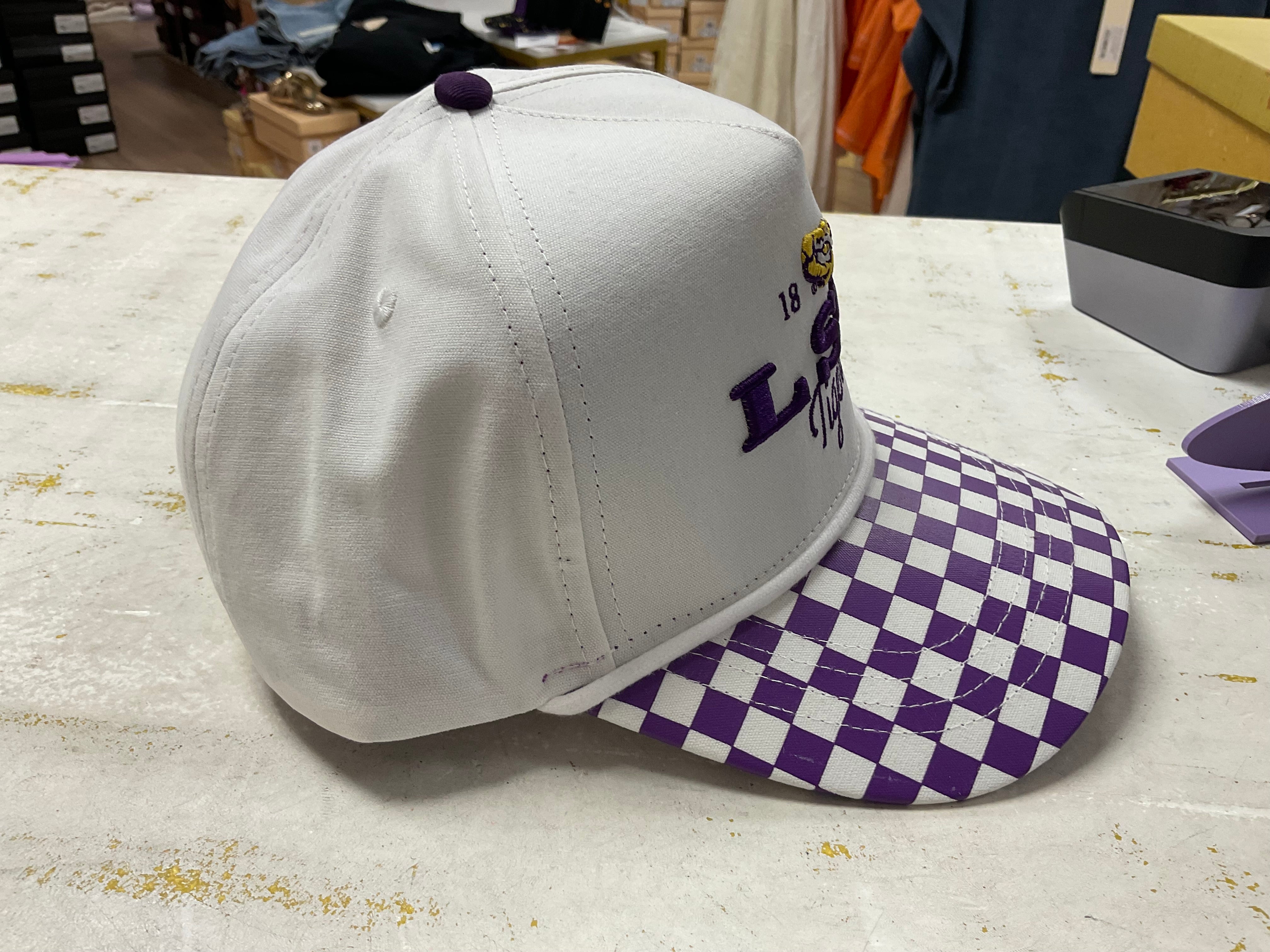 LSU ALBON CHECKERED HAT