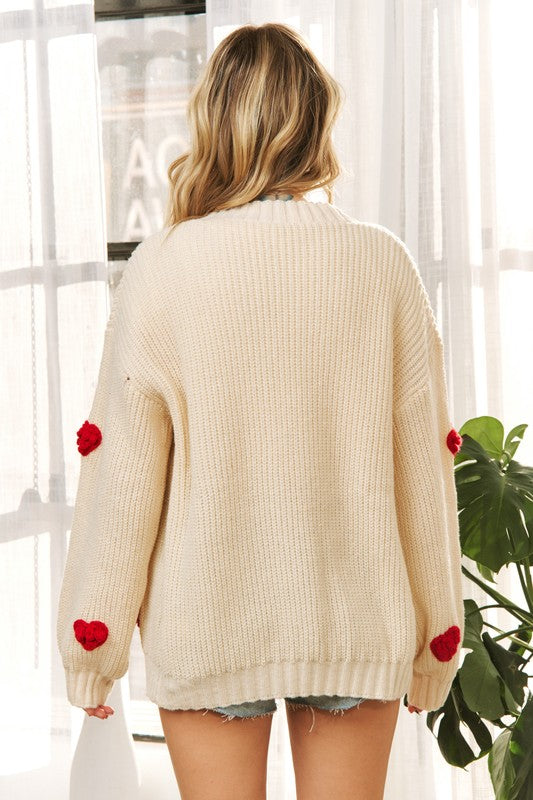 3D Heart Cardigan