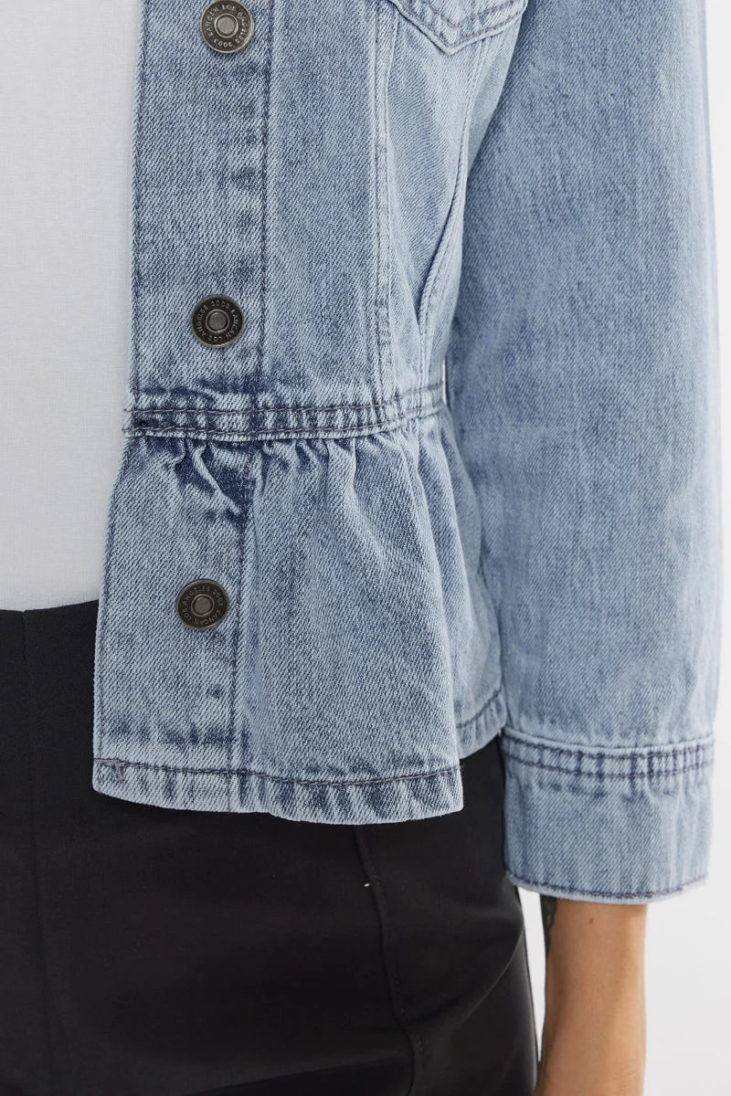 Marilou Peplum Denim Jacket