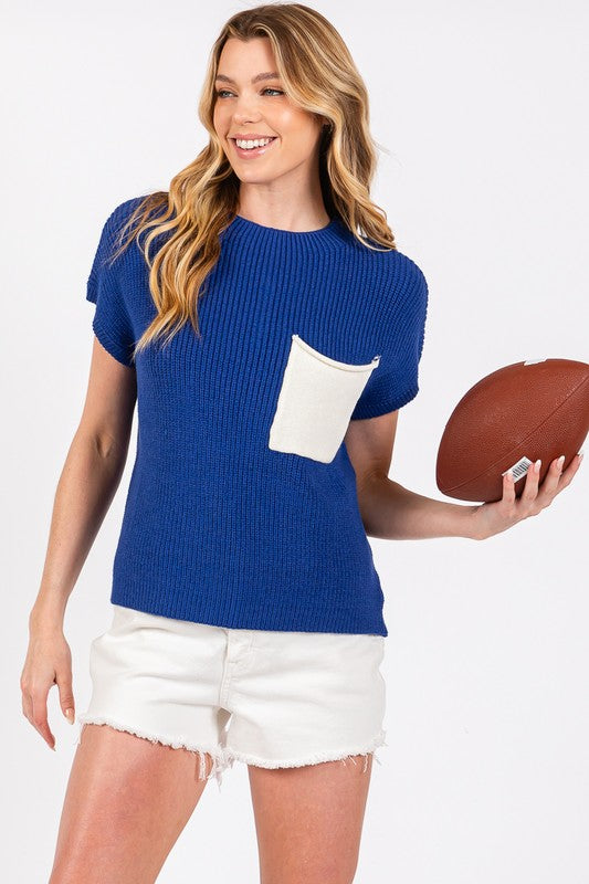 Team Spirit Contrasting Pocket Sweater