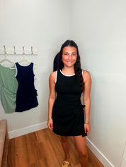 White binding line activewear tennis skorts dress or romper