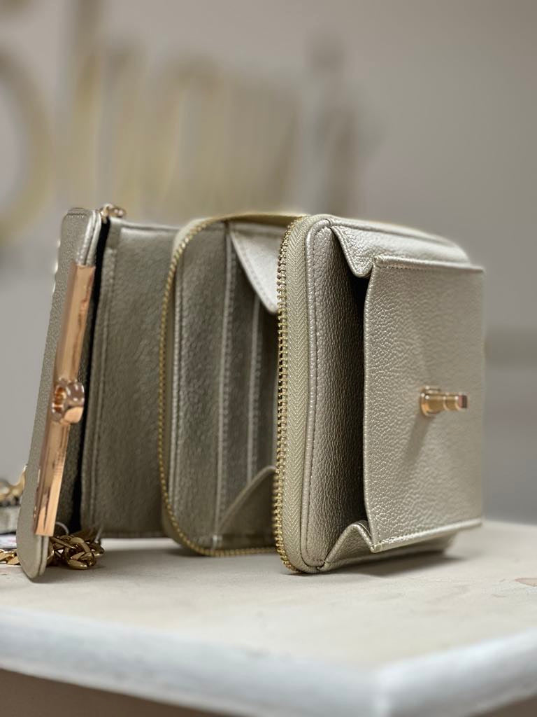 Odette Square Crossbody - LIGHT GOLD