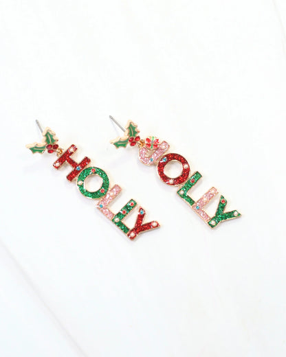 Deck the Halls Holly Jolly Earring Multi