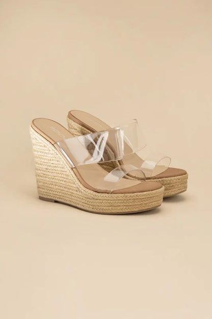 Big Fan Slip On Wedge - Clear