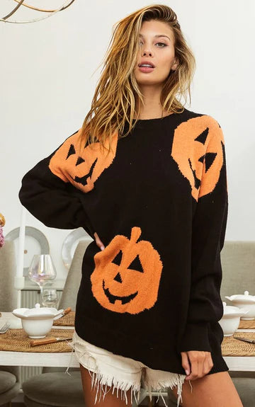 Triple Pumpkin Sweater