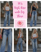 Montana Ultra High Rise 90's Flare Jeans - MEDIUM WASH