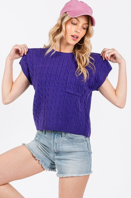 Cable Knit Sweater Top