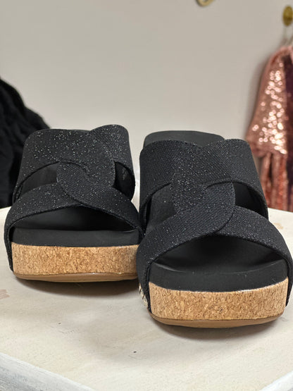 Bonny Wedge - Black Shimmer