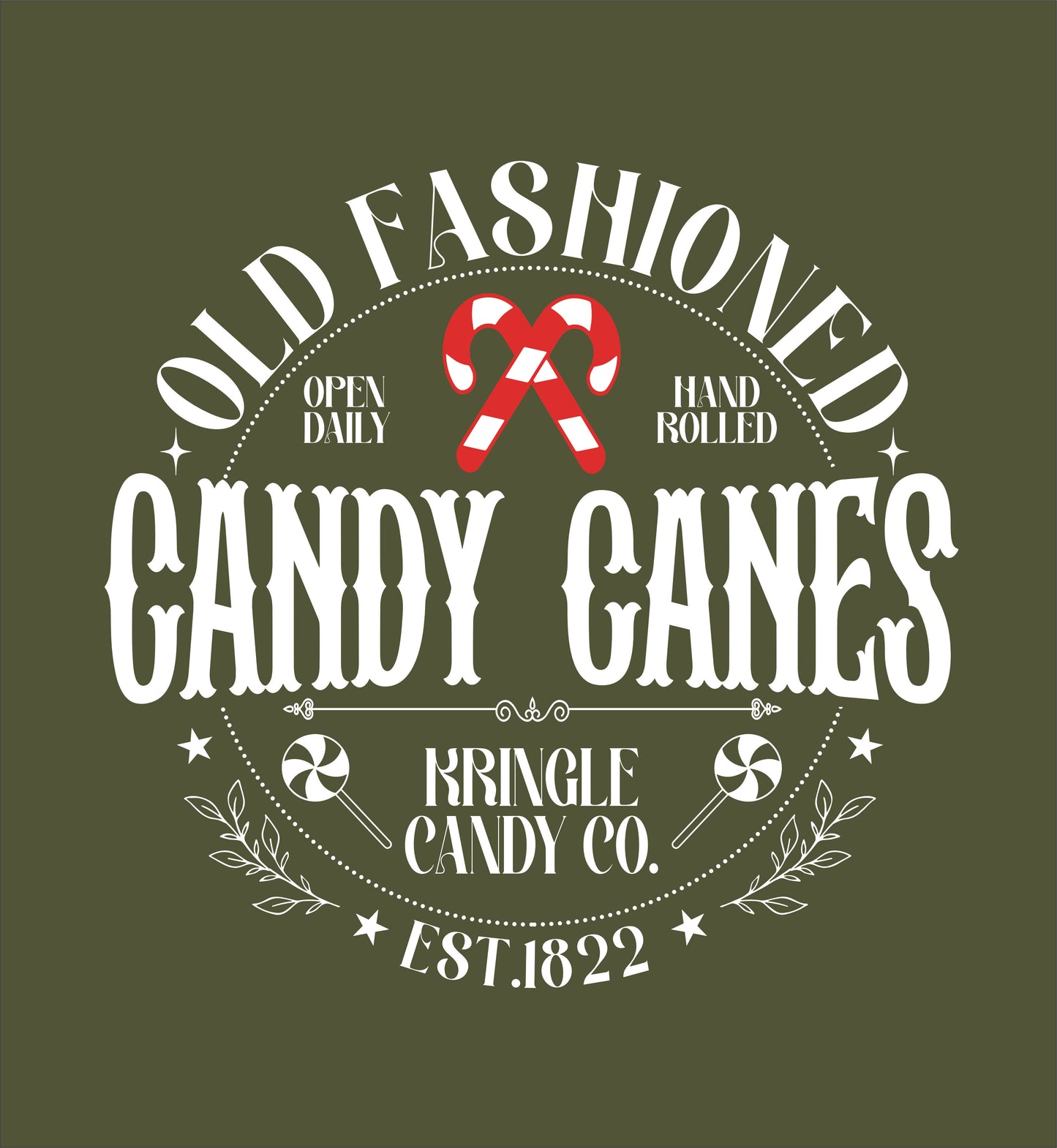 CANDY CANE COMPANY SPONGE FLEECE SWEATSHIRT