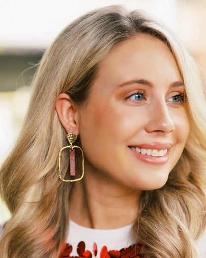 Taylor Shaye-Christmas Mirror Stick Hoops