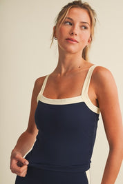 Contrast Block Tank Top