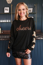 Cheers Sequin Stars Sweatshirt