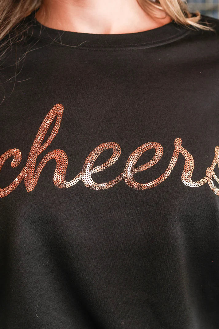 Cheers Sequin Stars Sweatshirt