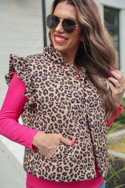 Clara- Leopard Puffer Vest